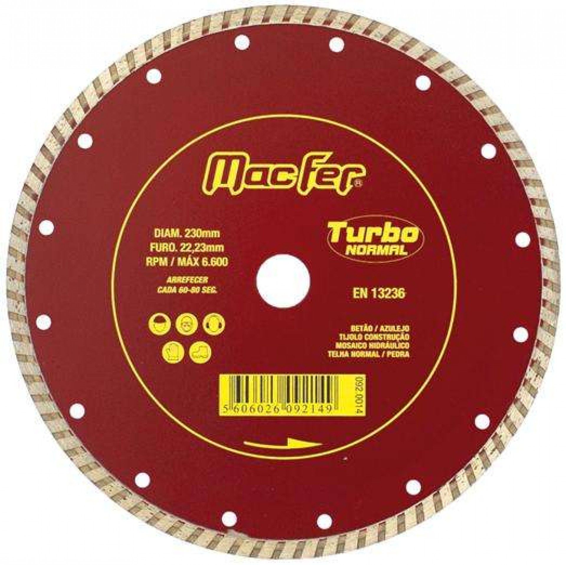 Disco diamantado Turbo 125mm refª 092.0012 MACFER