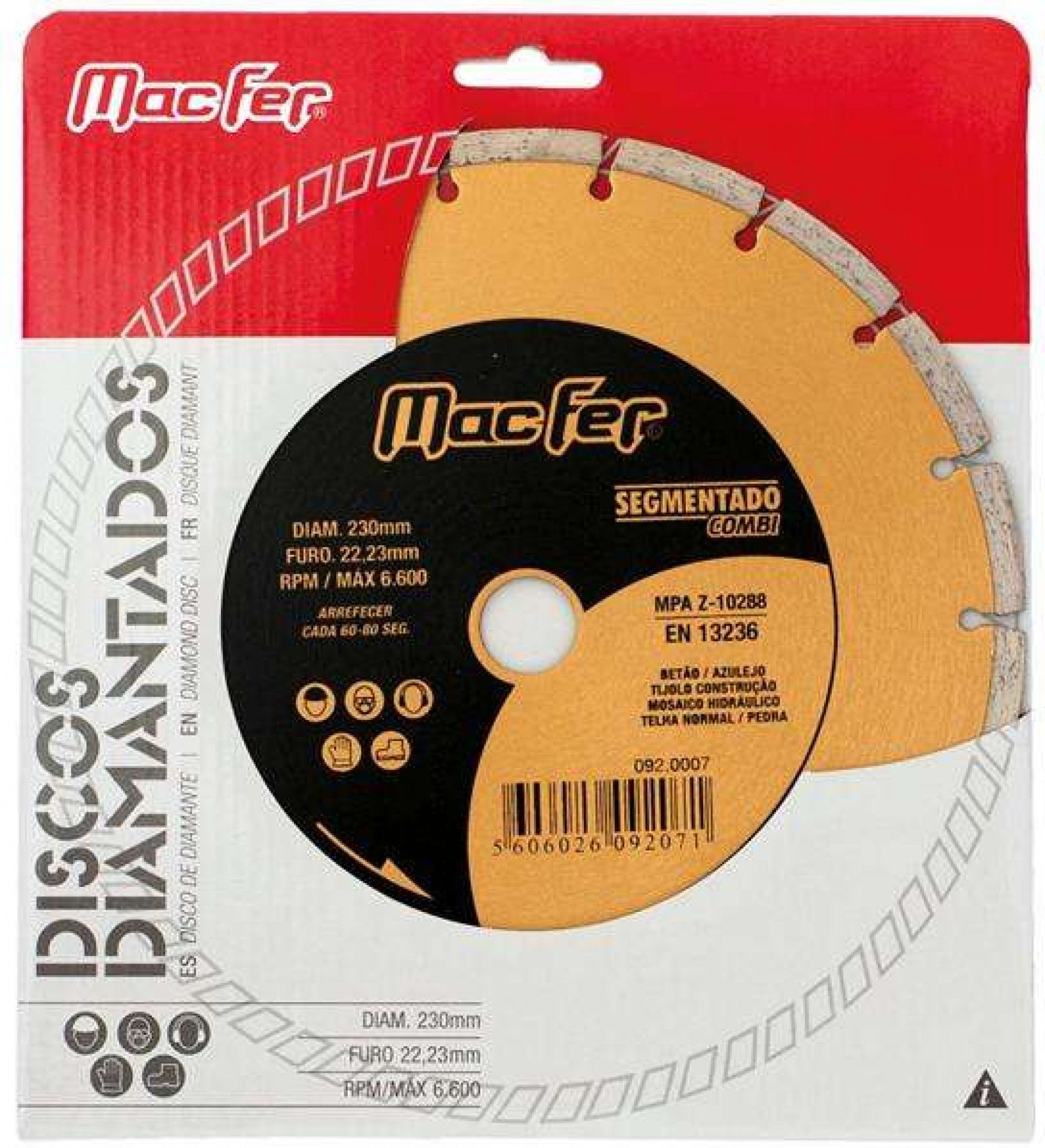 Disco diam. MacFer Segmentado Combi 125mm refª 092.0005 MACFER