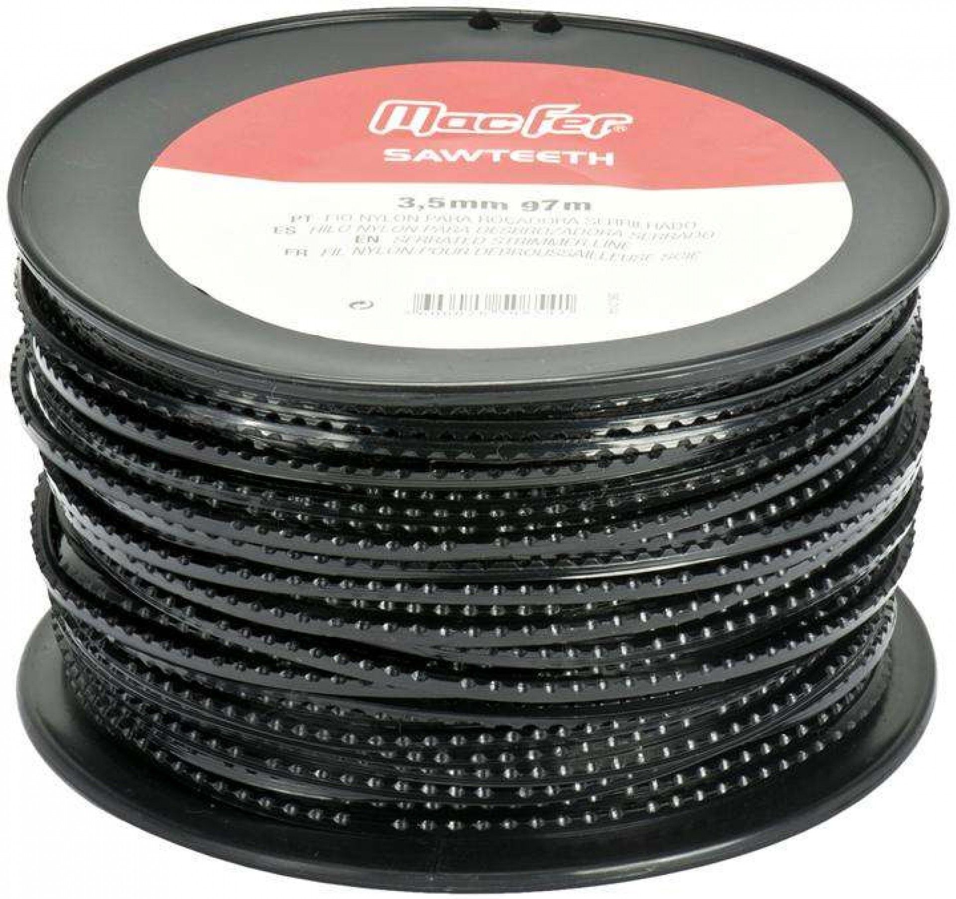 Fio nylon para roçadora serrilhado Sawteeth-3 3,5mm 97m refª 090.0144 MACFER