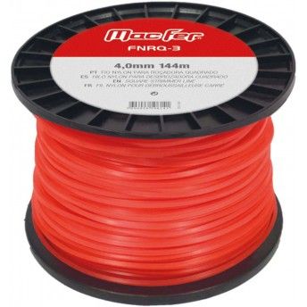 Fio nylon para roadora quadrado FNRQ-3 4,0mm 143m ref 090.0123 MACFER
