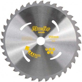 Disco p/ roç. 36 dentes MacFer DR36D 250mm refª 090.0090 MACFER Disco p/ roç. 36 dentes MacFer DR36D 250mm refª 090.0090 MACFER