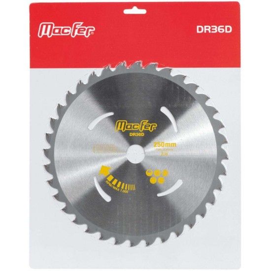 Disco p/ roç. 36 dentes MacFer DR36D 250mm refª 090.0090 MACFER Disco p/ roç. 36 dentes MacFer DR36D 250mm refª 090.0090 MACFER