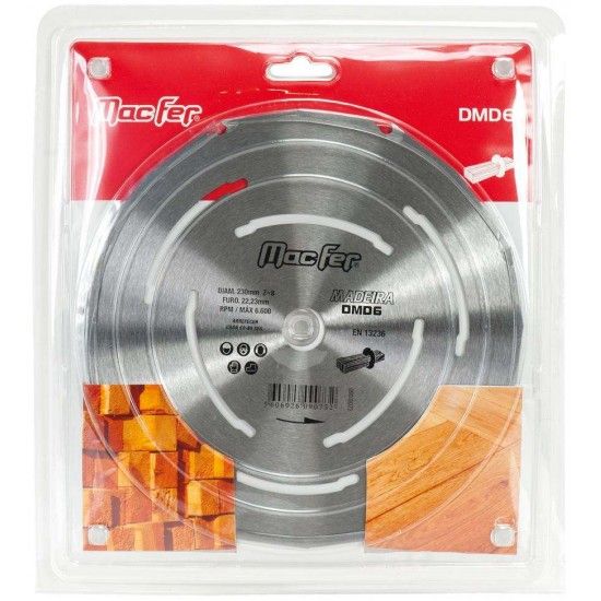 Disco dentado p/ madeira MacFer DMD6 125mm ref 090.0072 MACFER