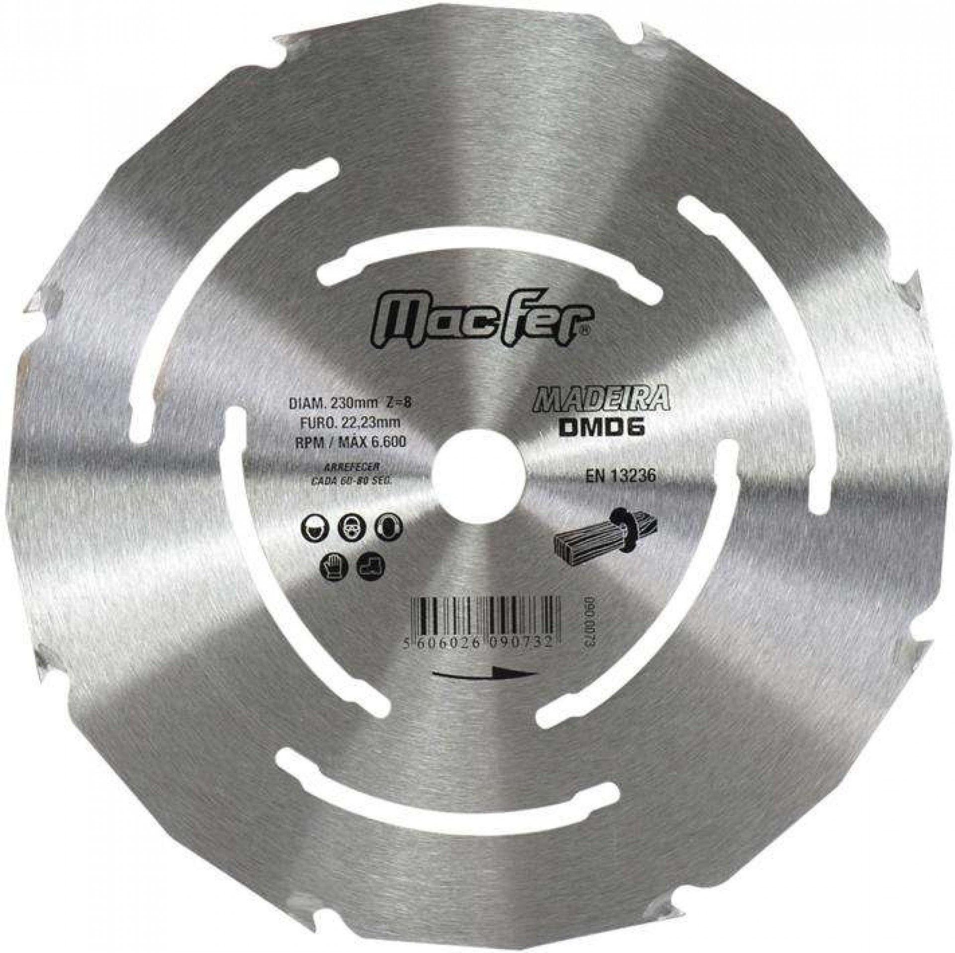 Disco dentado p/ madeira MacFer DMD6 115mm refª 090.0071 MACFER