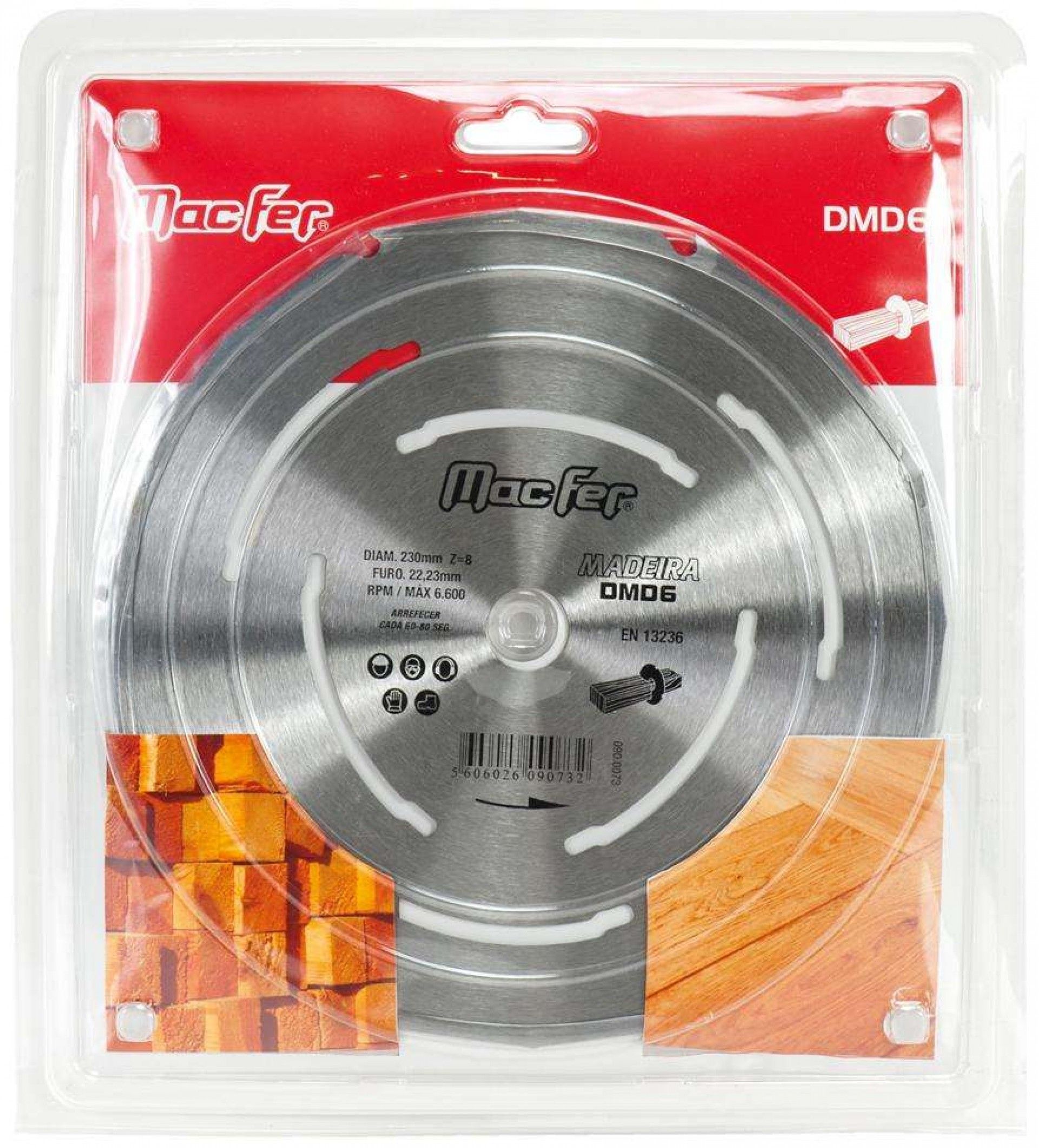 Disco dentado p/ madeira MacFer DMD6 115mm refª 090.0071 MACFER