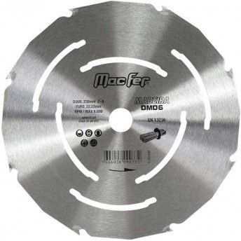 Disco dentado p/ madeira MacFer DMD6 125mm ref 090.0072 MACFER