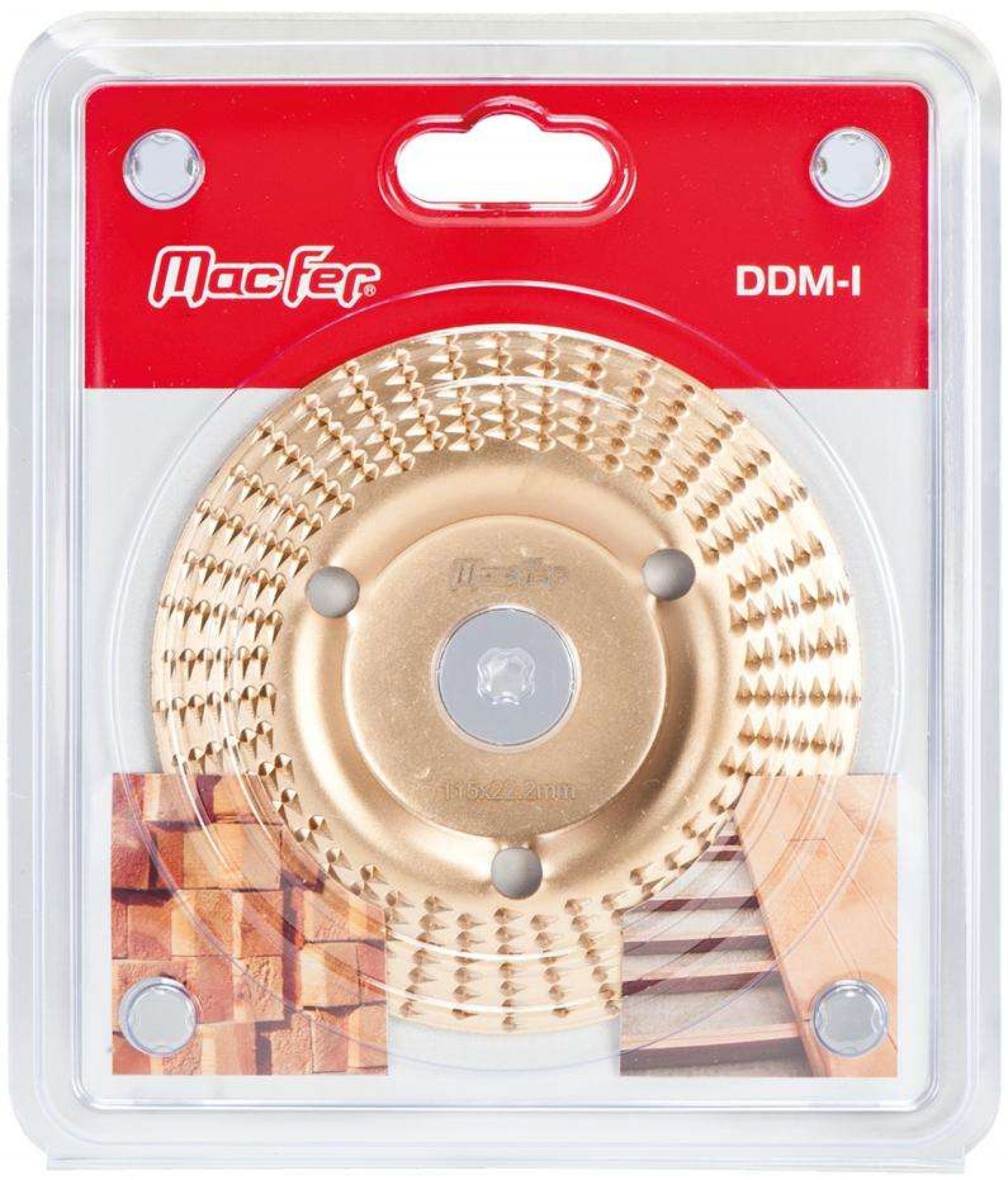 Disco p/ desbastar madeira 115x22,2mm inclinado DDM-I refª 090.0065 MACFER
