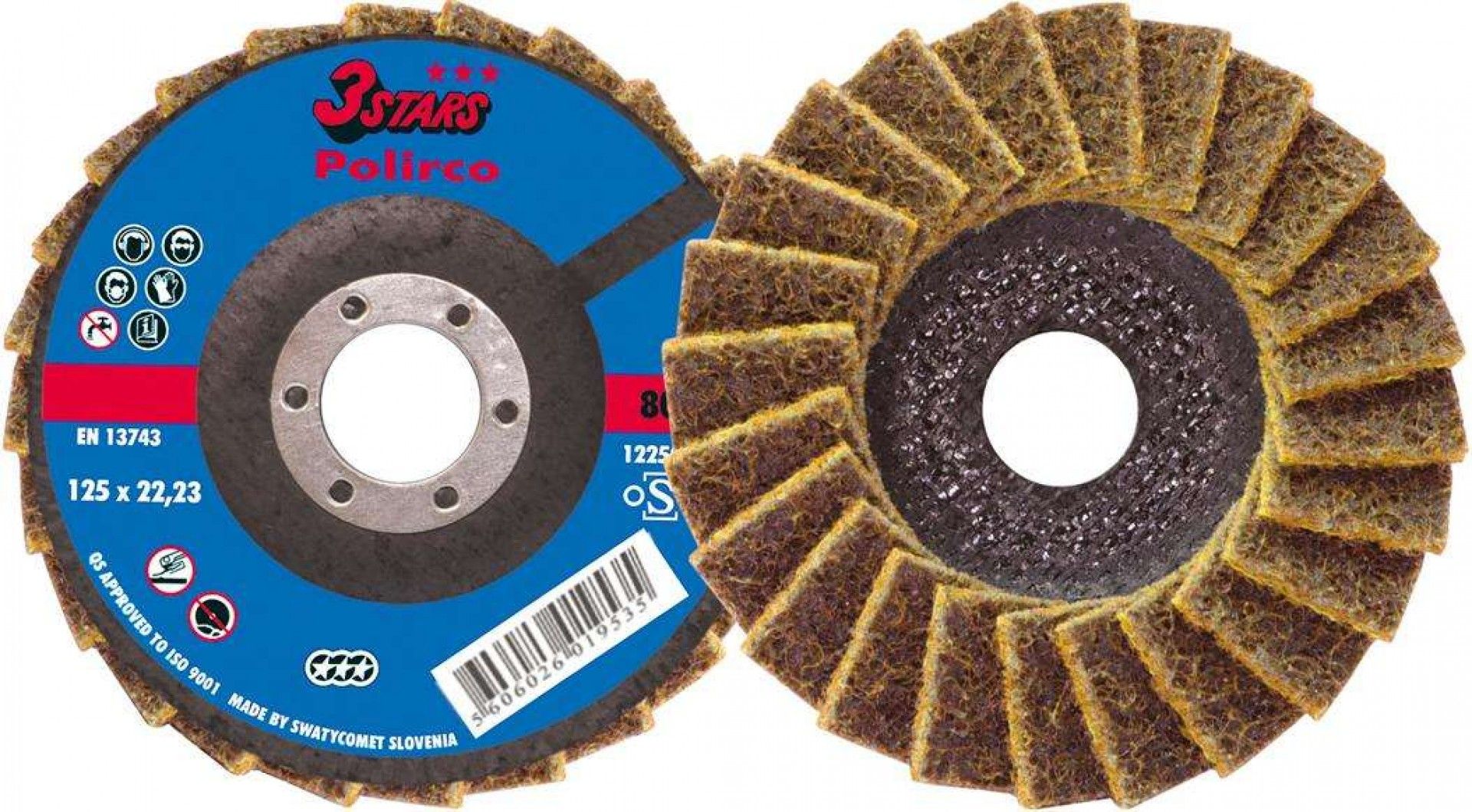 Disco lamelado polirco Swaty 3Stars 125x22,2mm GR grosso refª 089.0061 MACFER