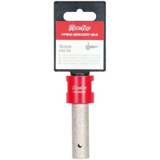 Fresa diamantada cilindrica VFB16-GRESDRY-M14 16mm GR50/60 [072.0073] MACFER
