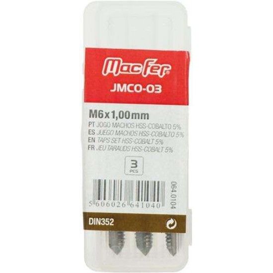 Jg. machos HSS-Cobalto MacFer JMCO-03   M5x0,80mm 3ps ref 064.0103 MACFER