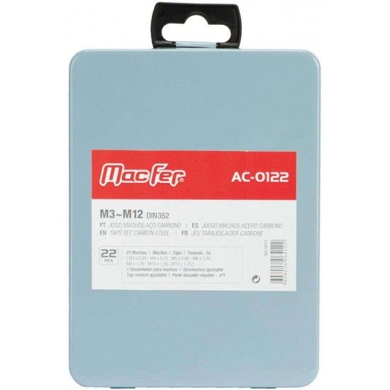 Jg. machos a/c MacFer AC-0122 M3~M12 22ps ref 064.0012 MACFER