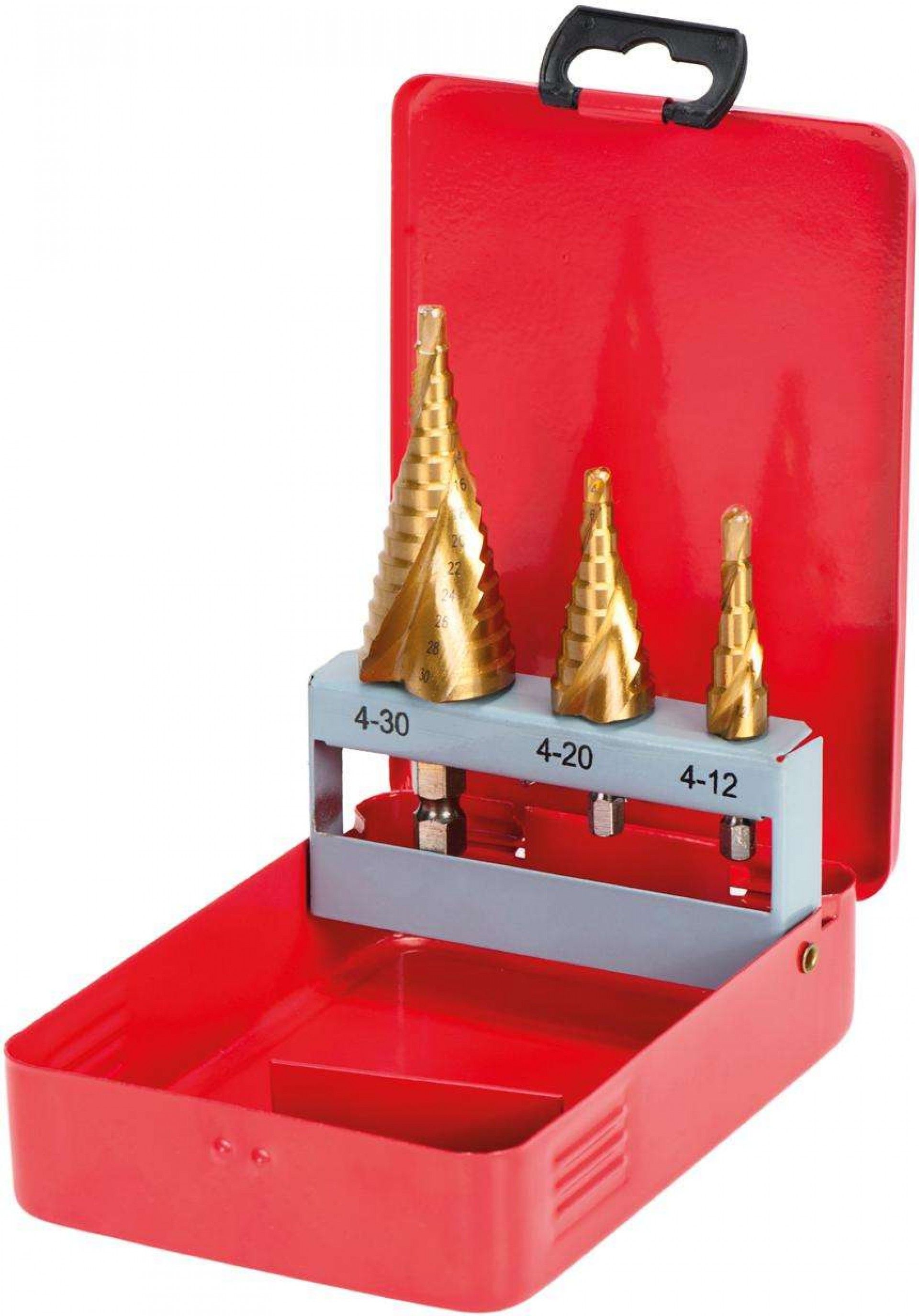 Jg. brocas escalonadas HSS-M2 TIN MacFer PTHSD101 3pçs refª 059.0068 MACFER