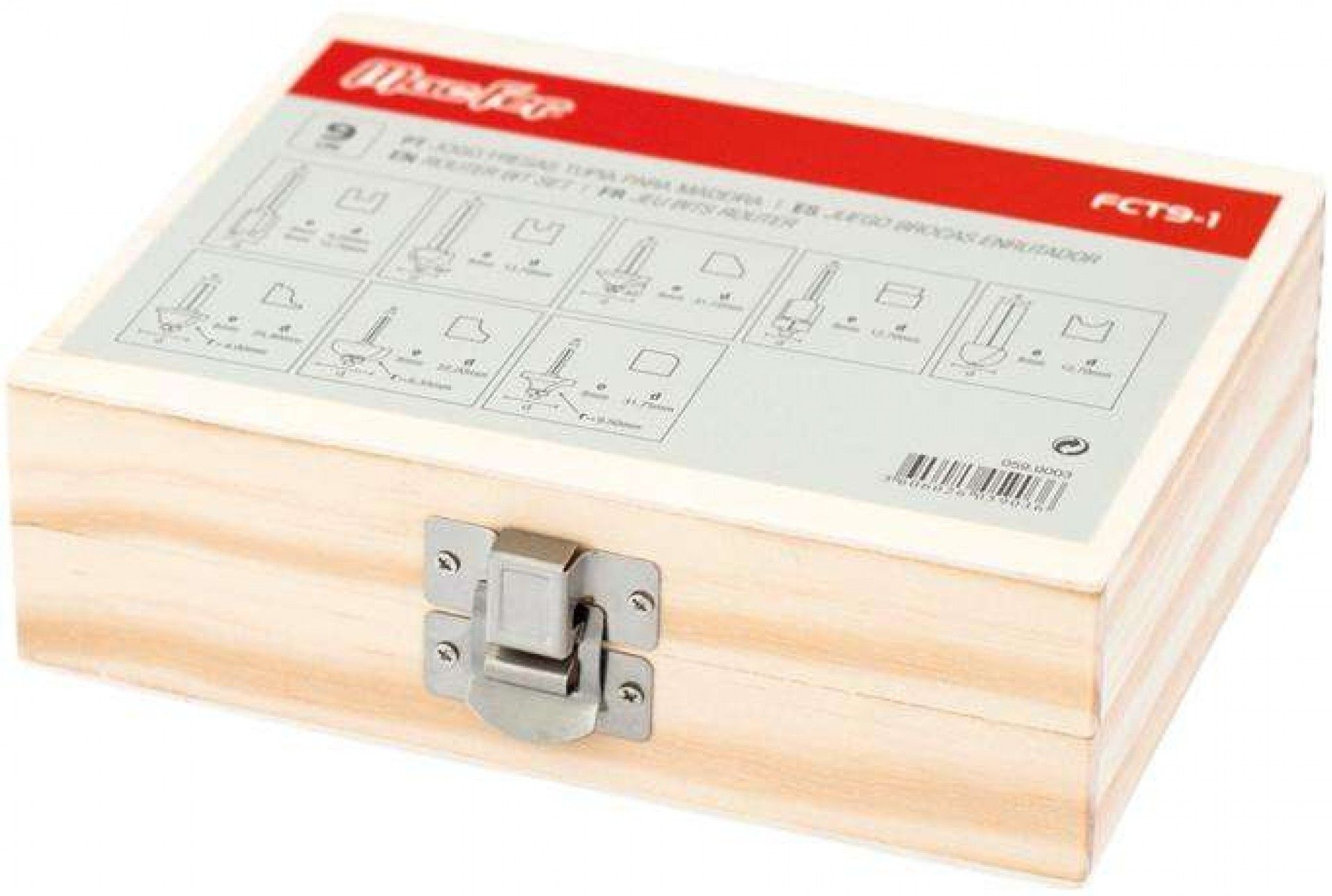 Jg. fresas tupia p/ madeira MacFer FCT09-1 9pçs refª 059.0003 MACFER