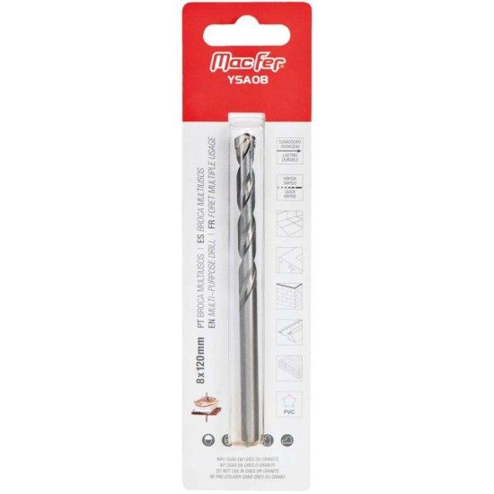 Broca multiusos YSA08  10x120mm ref.056.0096 MACFER