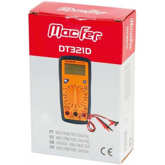 Multímetro digital MacFer DT321D refª 051.0074 MACFER Multímetro digital MacFer DT321D refª 051.0074 MACFER