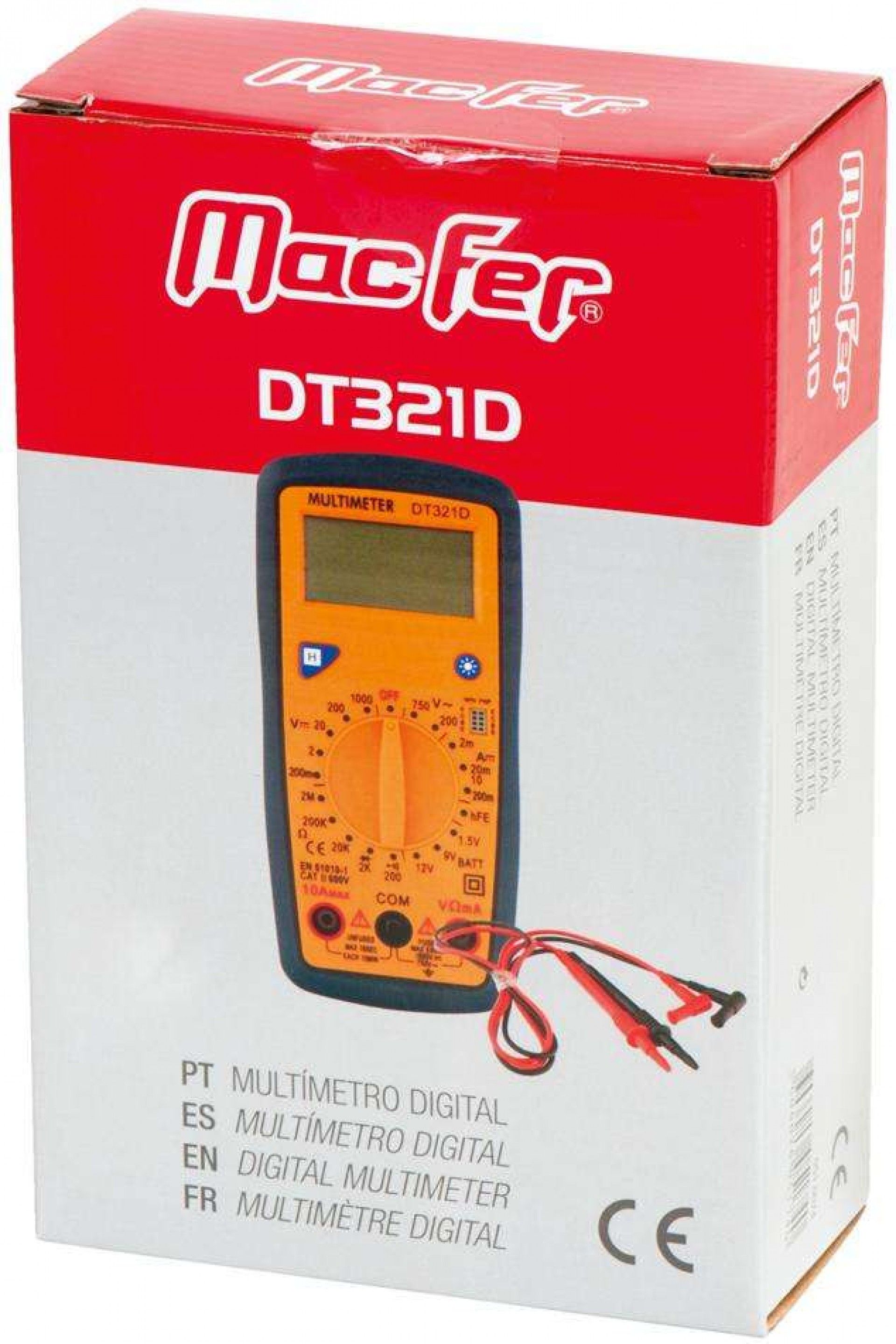 Multímetro digital MacFer DT321D refª 051.0074 MACFER