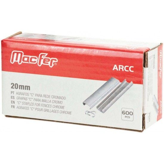 Agrafos "C" para rede 20mm (600ps) ref 049.0044 MACFER