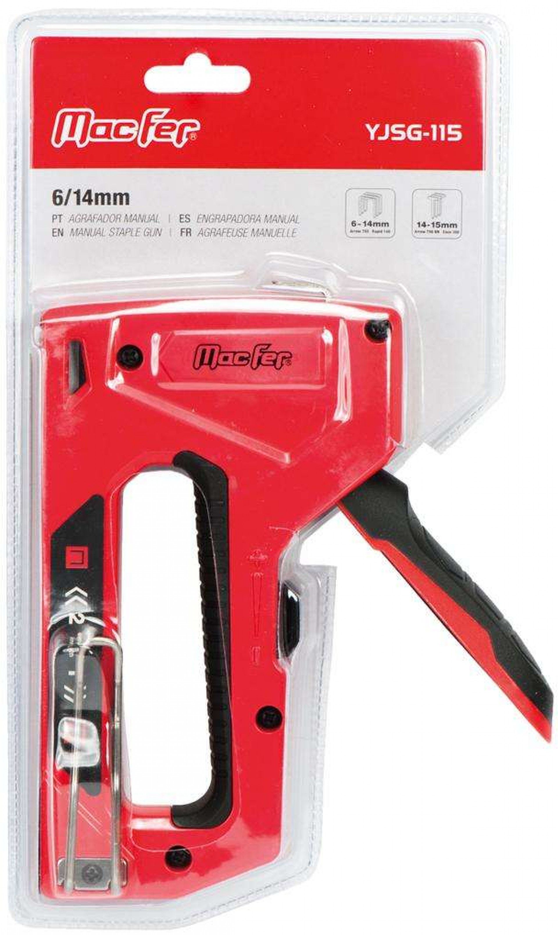 Agrafador manual MacFer YJSG-115 6/14mm refª 049.0006 MACFER