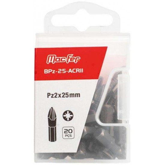 Bit sext. Torsion MacFer BPz-25-ACRII 1/4" Pz2 25mm refª 046.0008 MACFER Bit sext. Torsion MacFer BPz-25-ACRII 1/4" Pz2 25mm refª 046.0008 MACFER