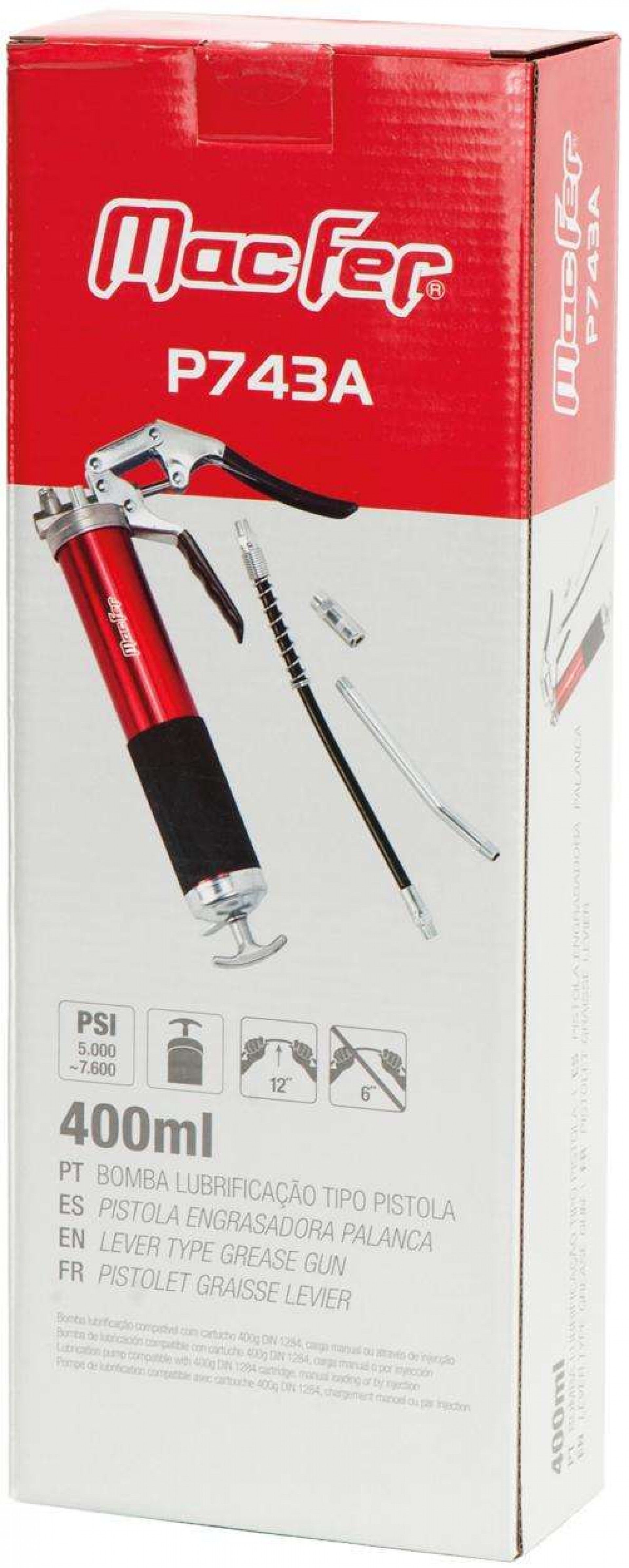 Bomba lubrificação P743A 400ml refª 042.0093 MACFER