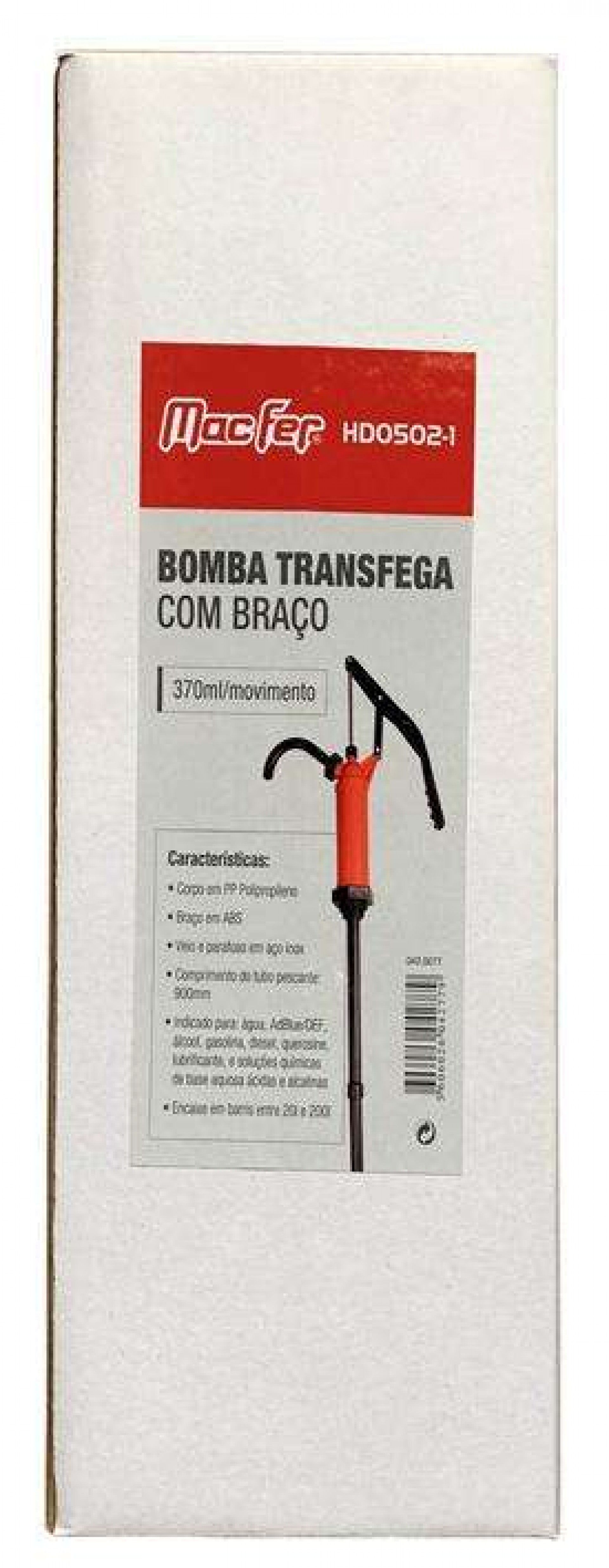 Bomba transfega com braço (370ml/movimento) HD0502-1 refª 042.0077 MACFER