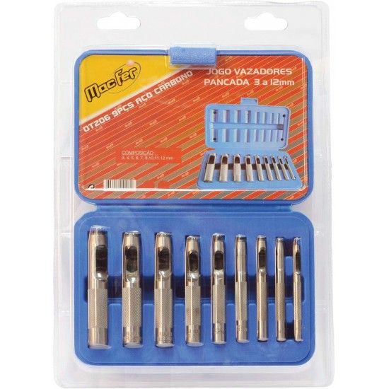 Jg. vaz. pancada MacFer OT206 3~12mm 9pçs refª 041.0007 MACFER Jg. vaz. pancada MacFer OT206 3~12mm 9pçs refª 041.0007 MACFER
