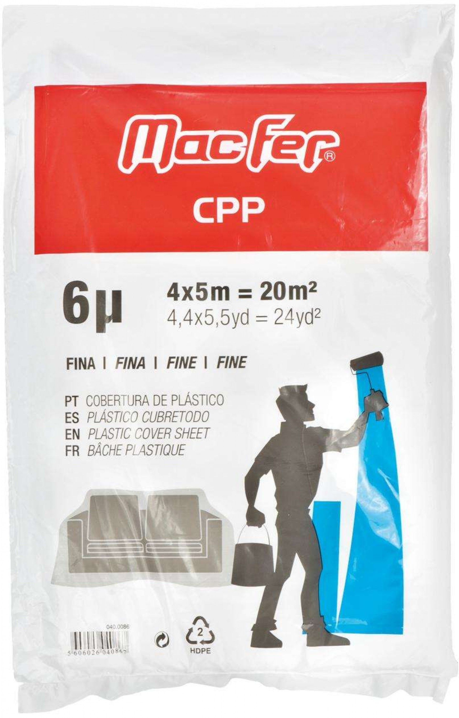 Cobertura plástica CPP 4x5m média refª 040.0087 MACFER