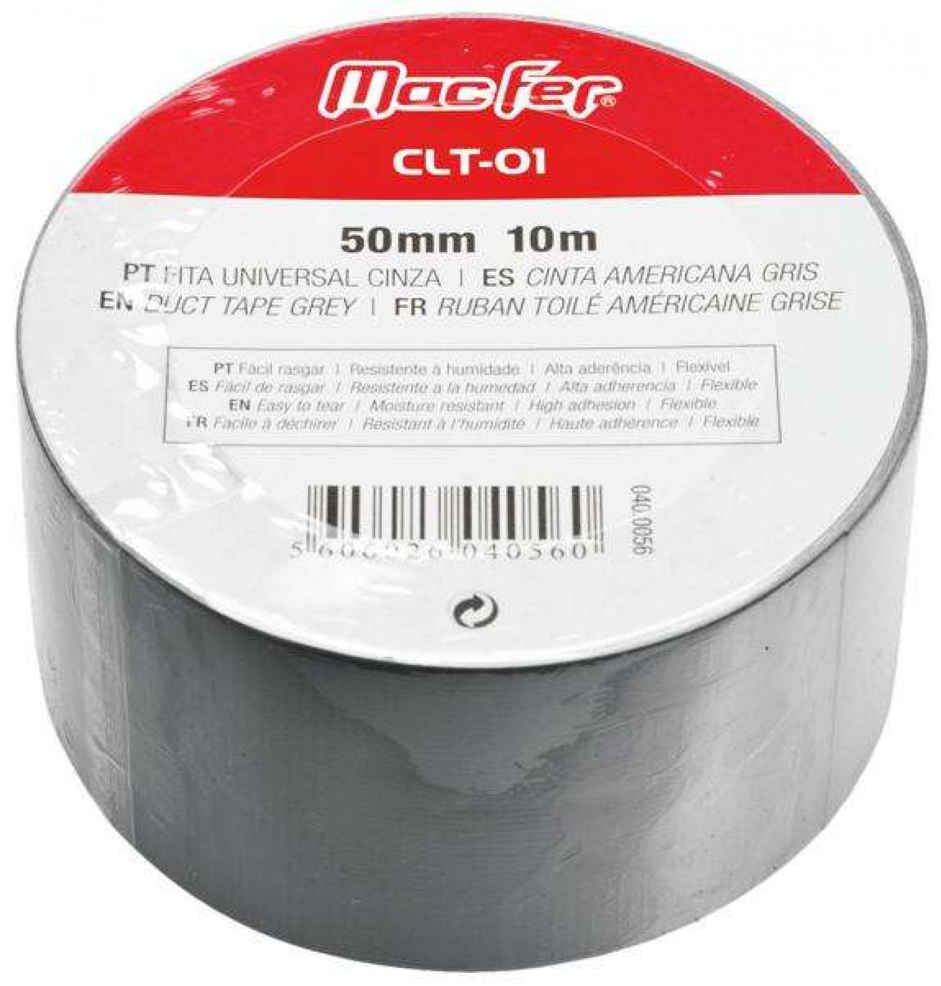 Fita uni. MacFer CLT-01 50mm 10m preta refª 040.0058 MACFER