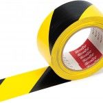 Fita pavimento PVC MacFer PLT-01 50mm 30m preta/ amarela ref 040.0037 MACFER