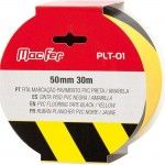 Fita pavimento PVC MacFer PLT-01 50mm 30m preta/ amarela ref 040.0037 MACFER