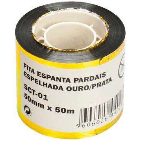 Fita esp. pardais esp. MacFer SCT-01 50mm 50m ouro/ prata ref 040.0023 MACFER