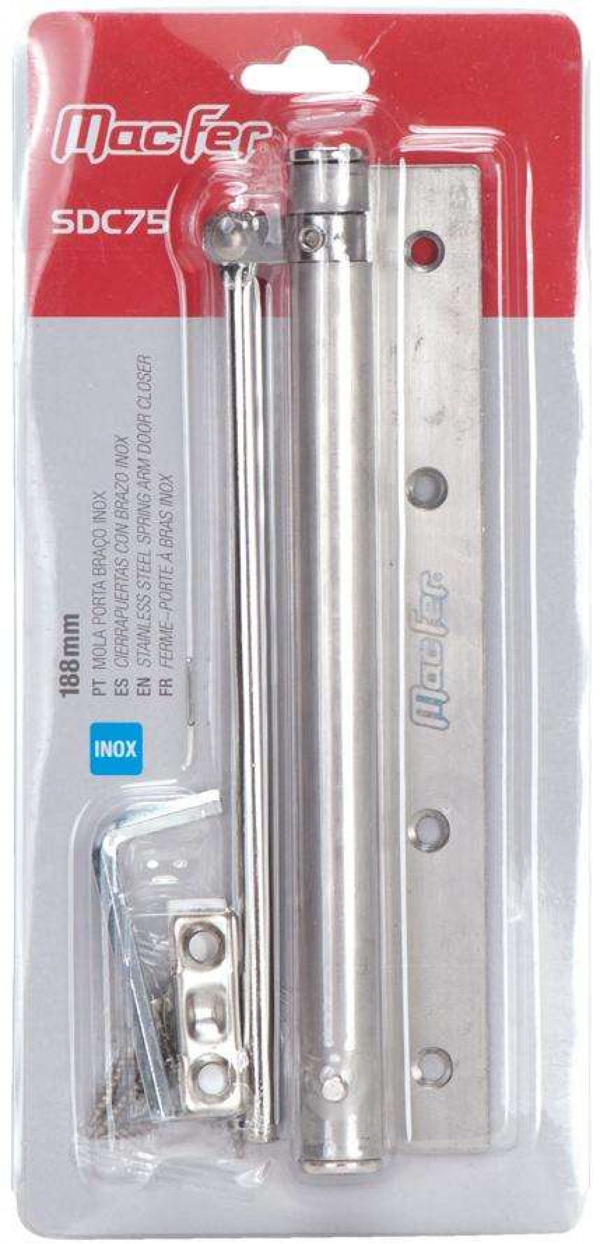 Mola porta braço inox SDC75 188mm refª 039.0010 MACFER