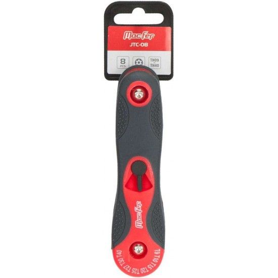 Jg. ch. t/ canivete torx furada MacFer JTC-08 TH9~TH40 8pçs refª 037.0087 MACFER Jg. ch. t/ canivete torx furada MacFer JTC-08 TH9~TH40 8pçs refª 037.0087 MACFER