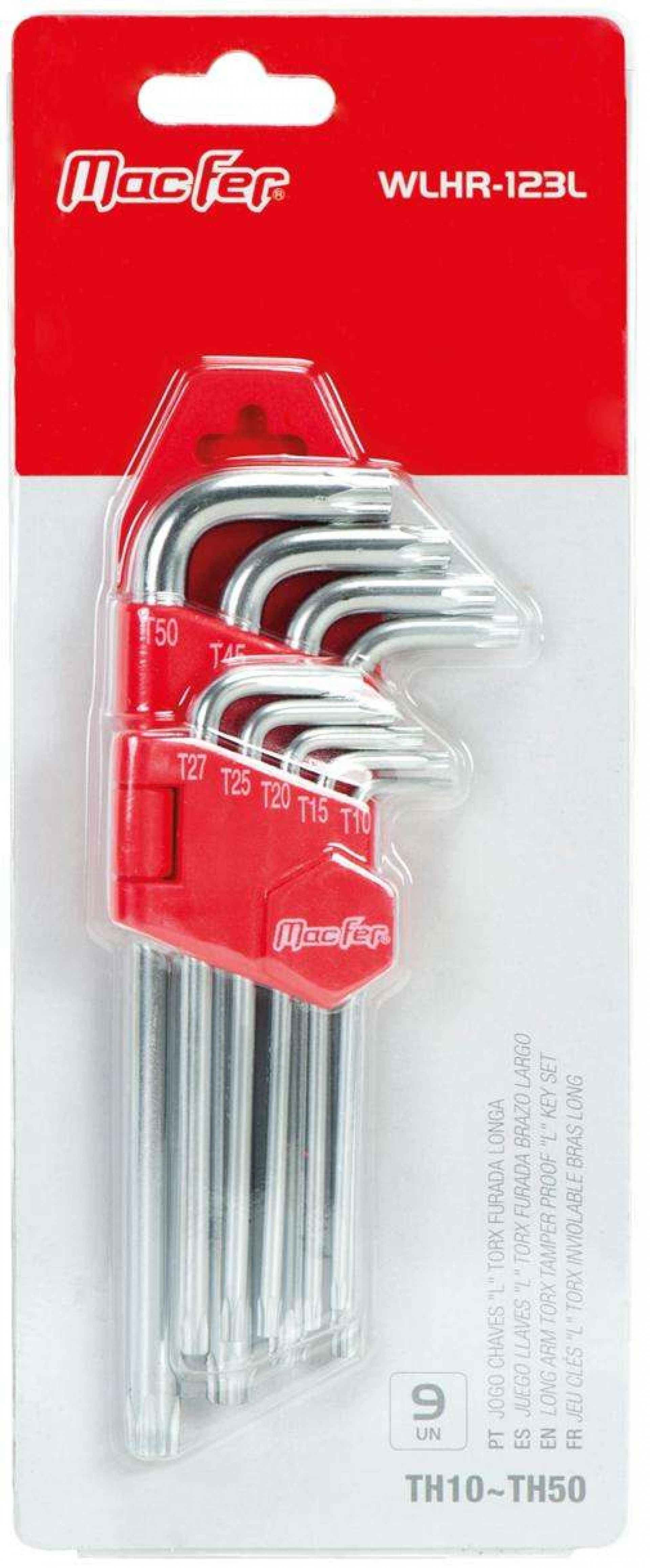 Jg. ch. "L" torx fur. longa MacFer WLHR-123L TH10~TH50 9pçs refª 037.0081 MACFER