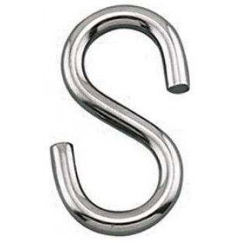 Gancho "S" inox AISI316 MS0610 6mm refª 035.0374 MACFER Gancho "S" inox AISI316 MS0610 6mm refª 035.0374 MACFER
