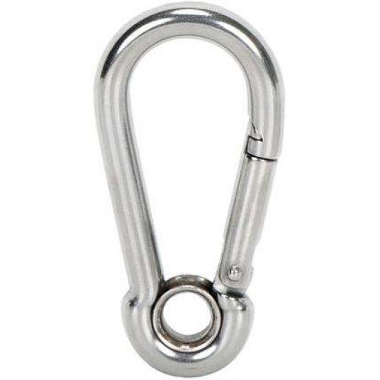 Mosqueto bombeiro com olhal inox AISI316 MS0601  6x 60mm ref 035.0213 MACFER