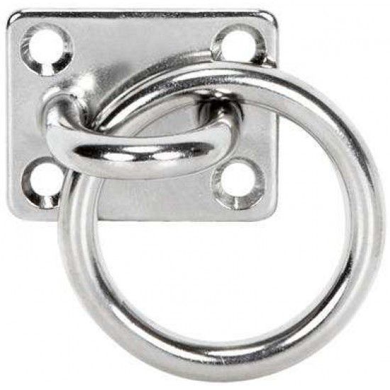 Ala "U" com base e argola inox AISI316 OM13  8mm (50x40mm) ref 035.0198 MACFER