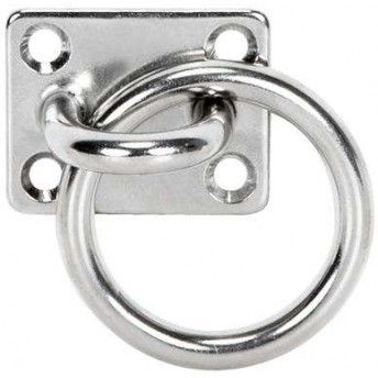 Ala "U" com base e argola inox AISI316 OM13  8mm (50x40mm) ref 035.0198 MACFER