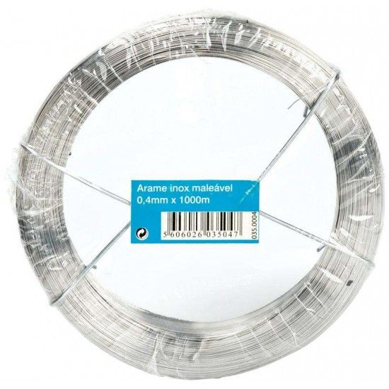 Arame maleável inox AISI316 AI 0,4mm 1000m refª 035.0004 MACFER Arame maleável inox AISI316 AI 0,4mm 1000m refª 035.0004 MACFER