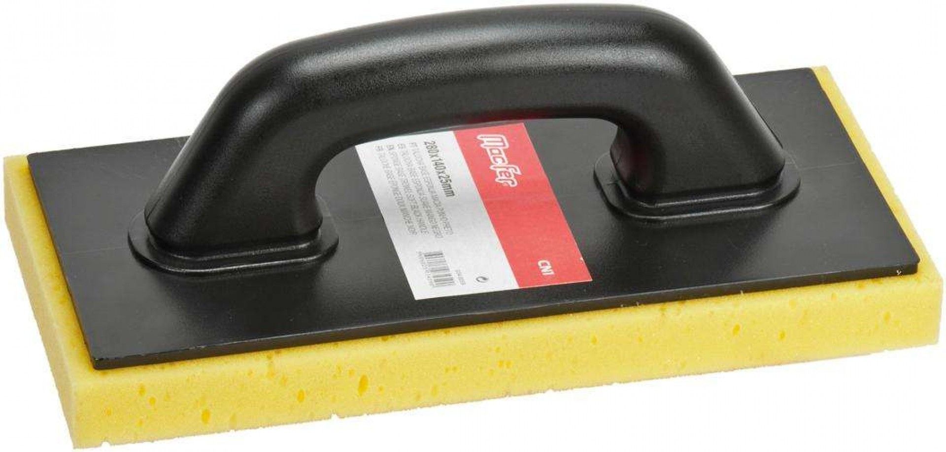 Talocha base esponja macia punho preto CN1 280x140x25mm refª 034.0059 MACFER