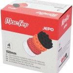 Jogo esponjas polimento com velcro ondulada JEPO 150mm 4ps ref 033.0098 MACFER