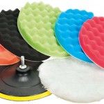 Jogo esponjas polimento com velcro ondulada JEPO-07 180mm 7ps ref 033.0099 MACFER
