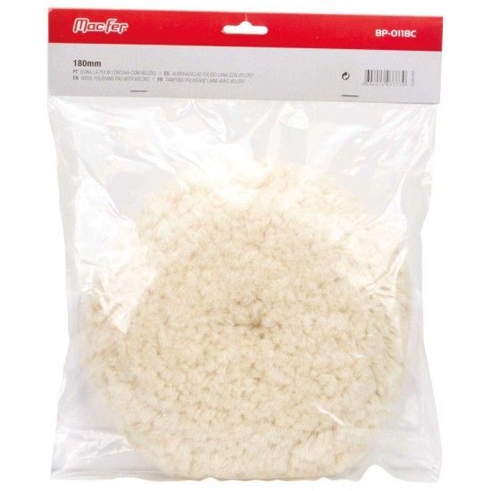 Boina lã polir côncava c/ velcro MacFer BP-0118C 180mm refª 033.0073 MACFER Boina lã polir côncava c/ velcro MacFer BP-0118C 180mm refª 033.0073 MACFER