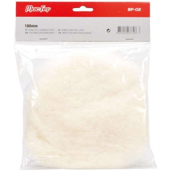 Boina pele carneiro polir MacFer BP-02 125mm ref 033.0069 MACFER