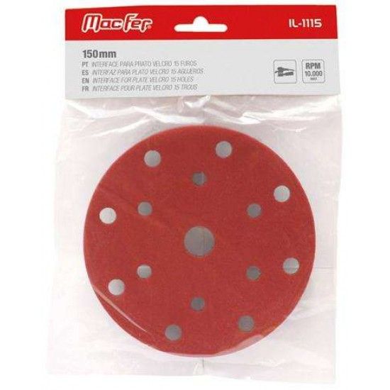 Interface p/ prato velcro 15 furos MacFer IL-1115 150mm ref 033.0041 MACFER