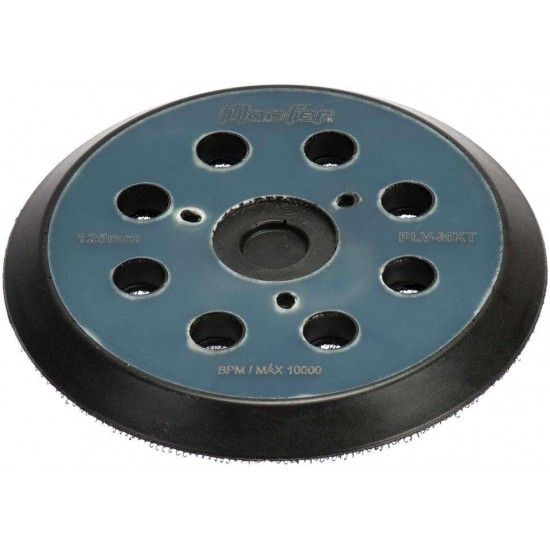 Prato velcro para lixadora PLV-MKT 125mm 8 furos ref 033.0037 MACFER