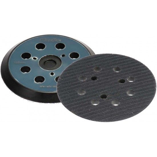 Prato velcro para lixadora PLV-MKT 125mm 8 furos ref 033.0037 MACFER