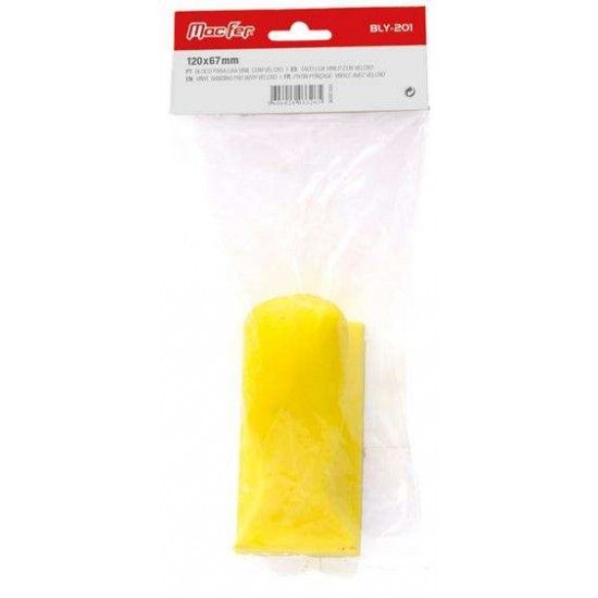 Bloco p/ lixa vinil c/ velcro MacFer BLY-201 120x67mm ref 033.0026 MACFER