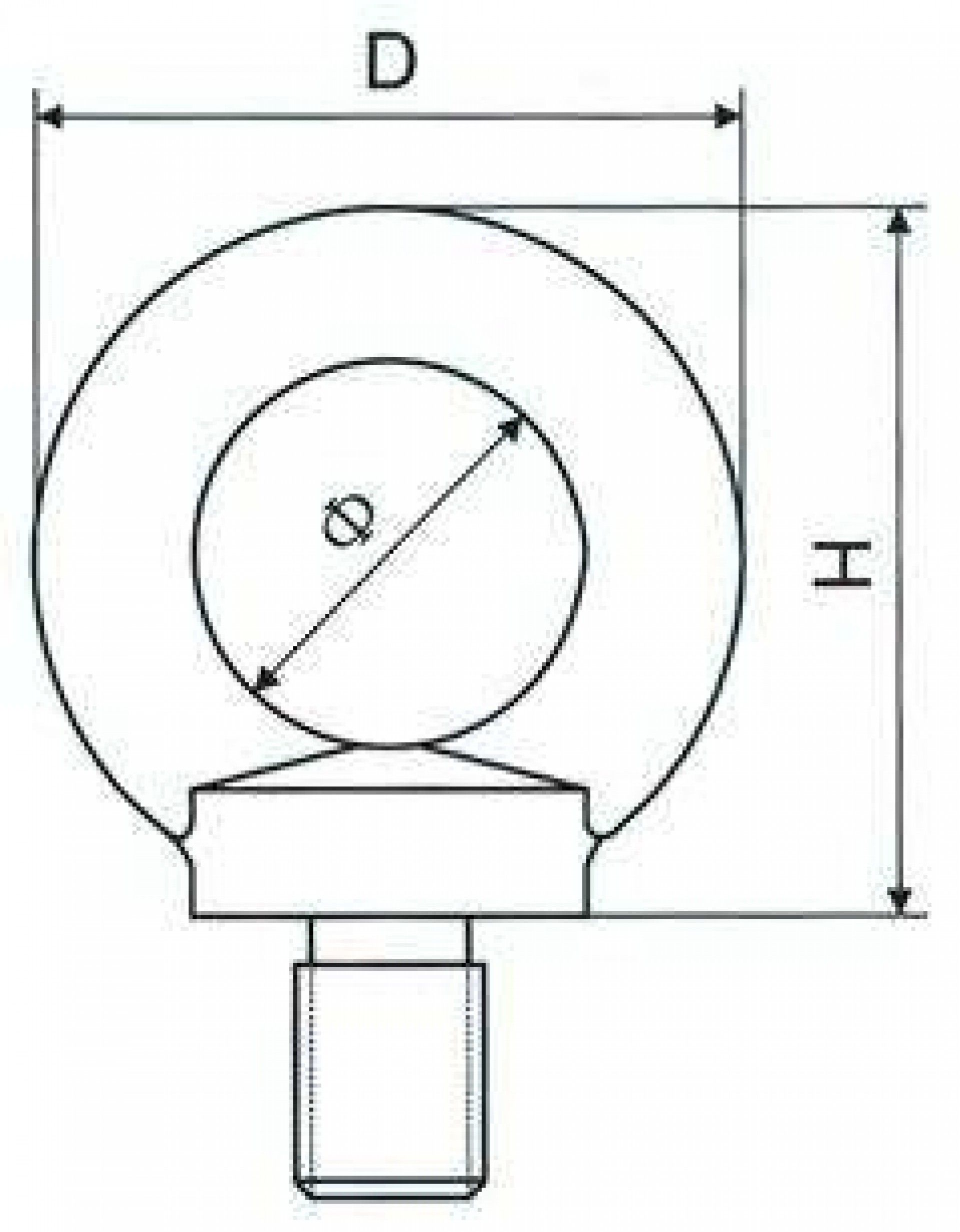 Olhal suspensão macho M8 Galvanizado refª 032.0080 MACFER