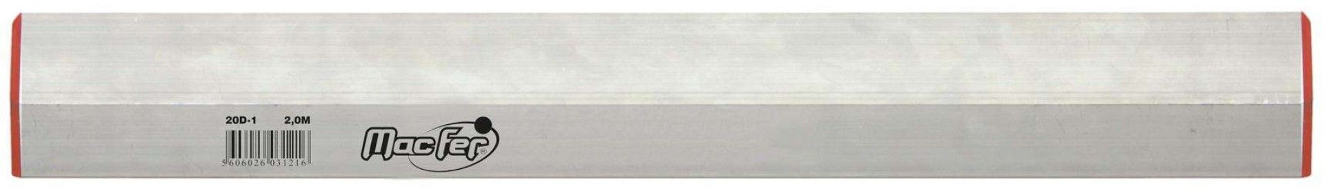 Régua alumínio trapezoidal MacFer 20D-1 2,0m 94x18mm refª 031.0021 MACFER